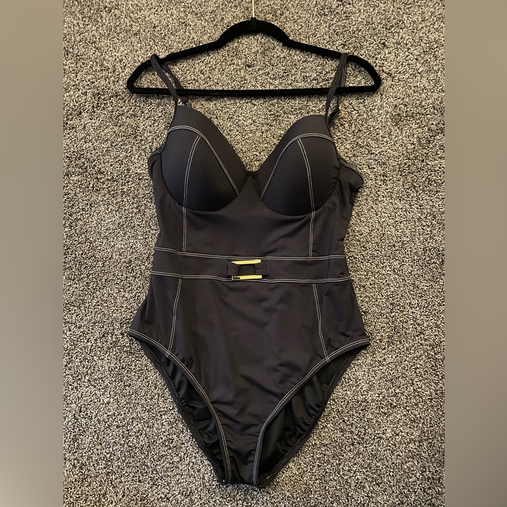 Bleu Rod Beattie Midnight Belted Swimsuit - Picture 2 of 6